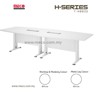 H-Series Boat Shape Conference Table | 10ft