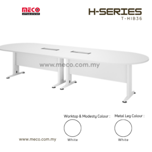 H-Series Oval Shape Conference Table | 12ft