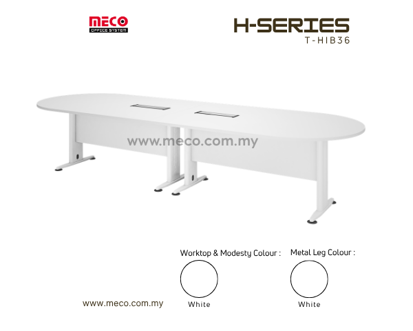 H-Series Oval Shape Conference Table | 12ft