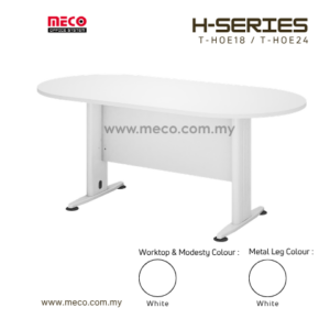 H-Series Oval Shape Conference Table | 6ft-8ft