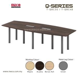Q-Series Boat Shape Conference Table | 10ft-16ft