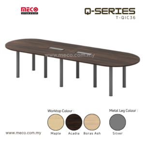 Q-Series Oval Shape Conference Table | 12ft