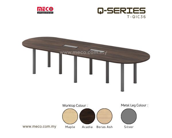 Q-Series Oval Shape Conference Table | 12ft
