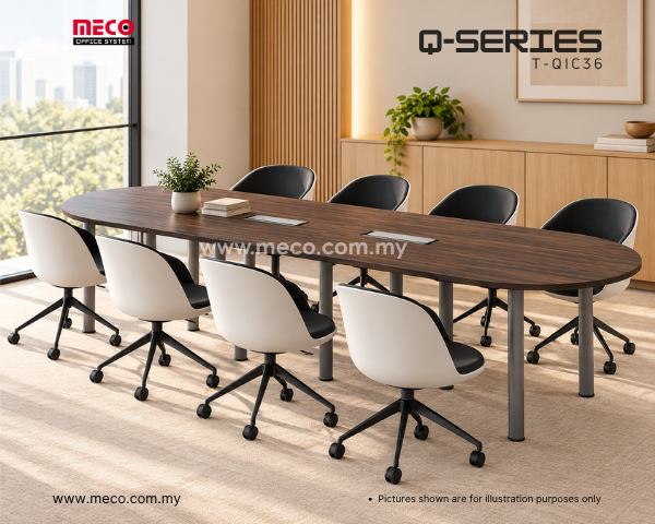 Q-Series Oval Shape Conference Table | 12ft - Image 2