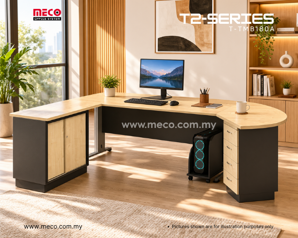 T2-Series Executive Table | D-Shape Table - Image 3