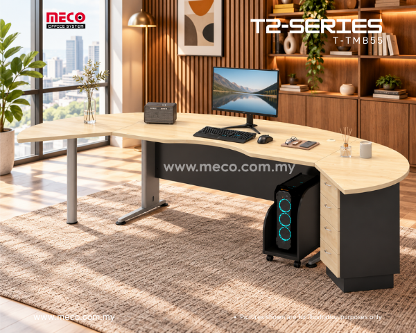 T2-Series Executive Table | D-Shape Table - Image 2